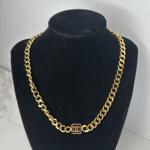 Gold Chain CC Necklace